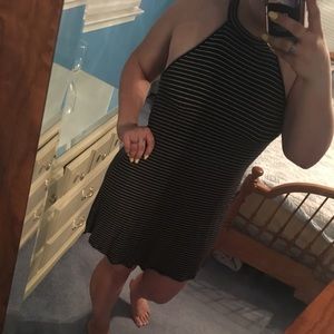 Striped halter top dress